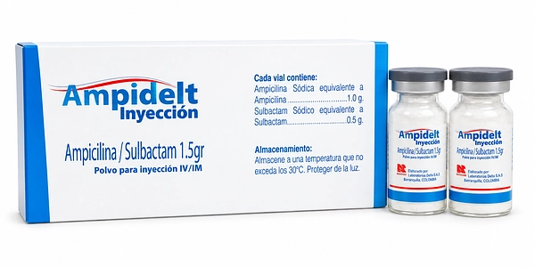 Ampicilina + Sulbactam 1,5 g Ampidelt