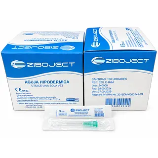 Aguja Hipodérmica para Mesoterapia 32G x 4 mm Ziboject