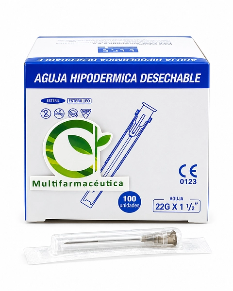 Aguja Hipodérmica 22G x 1-1/2" Life Care