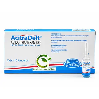 Ácido Tranexámico 500 mg/5 ml Acitradelt