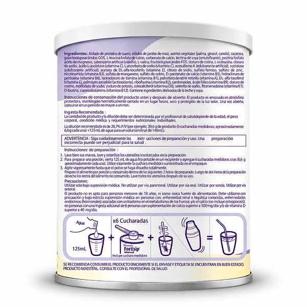 Fortisip Advanced Vainilla 280 g Nutricia
