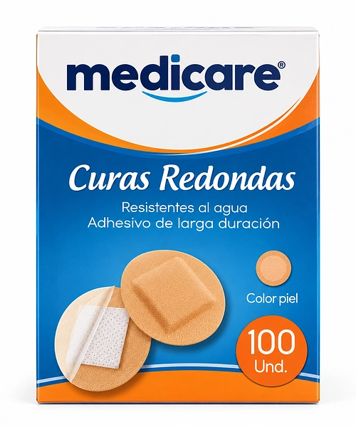 Cura Adhesiva Redonda Color Piel Medicare